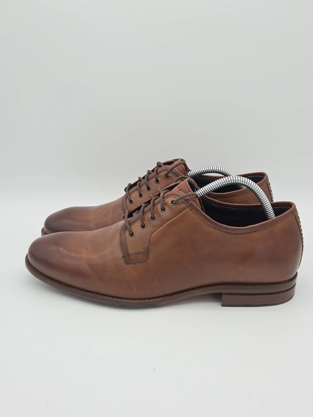 Cole Haan Warner Grand Postman Oxford Shoes Cognac Brown Leather Men's 9 Wide‎